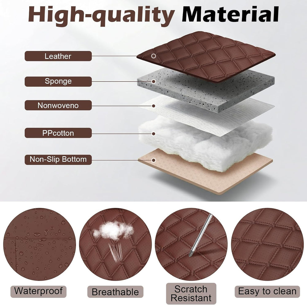 Car Seat Covers, Premium Nappa Leather Seat Covers for Car, Full Set