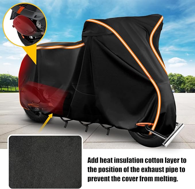 Waterproof Motorcycle Cover for Vespa GTV, Vespa GTS, Outdoor 420D Bike Cover