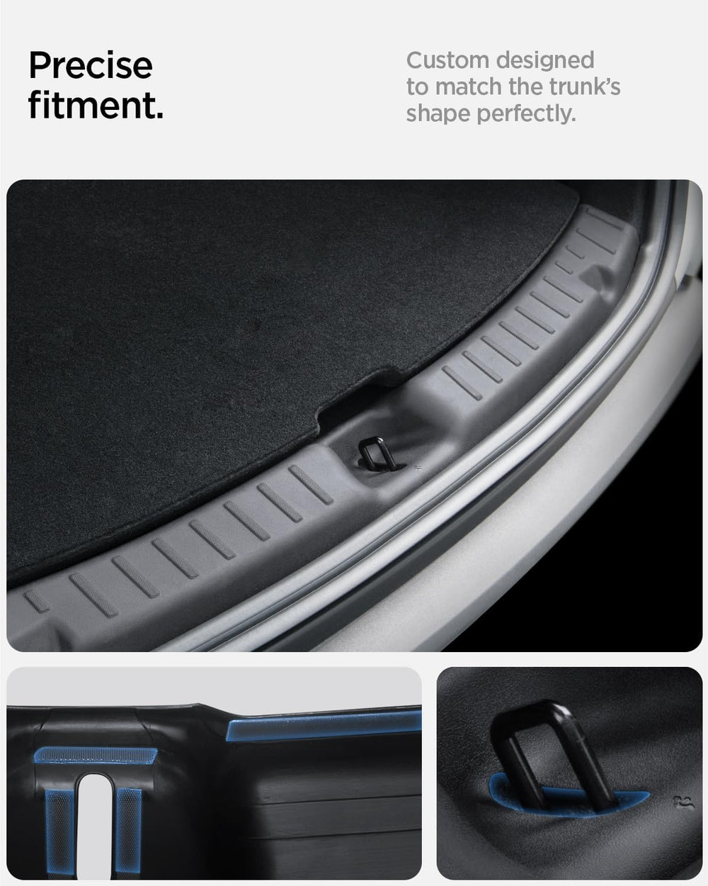 Spigen Rear Bumper Trunk Sill Guard Bumper Protection with Easy Glide Sliding...