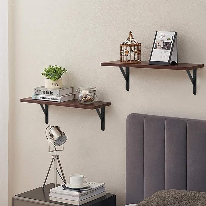 12 Pack L11 x H 8" Black Heavy Duty Shelf Brackets