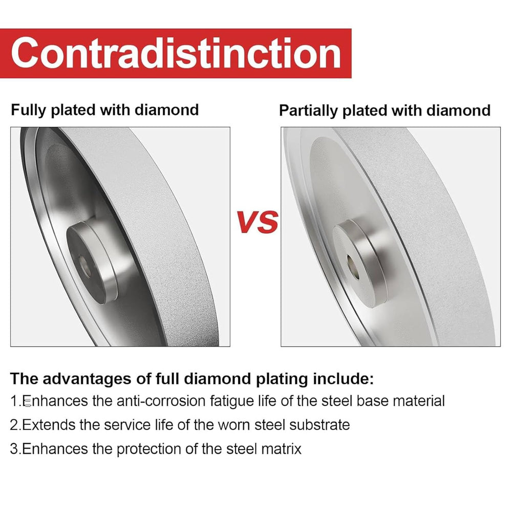 CBN 4 in 1 Grinding Wheel, 8 Inch Dia x 1 Inch Wide x 5/8 Inch Bore for Sharp...