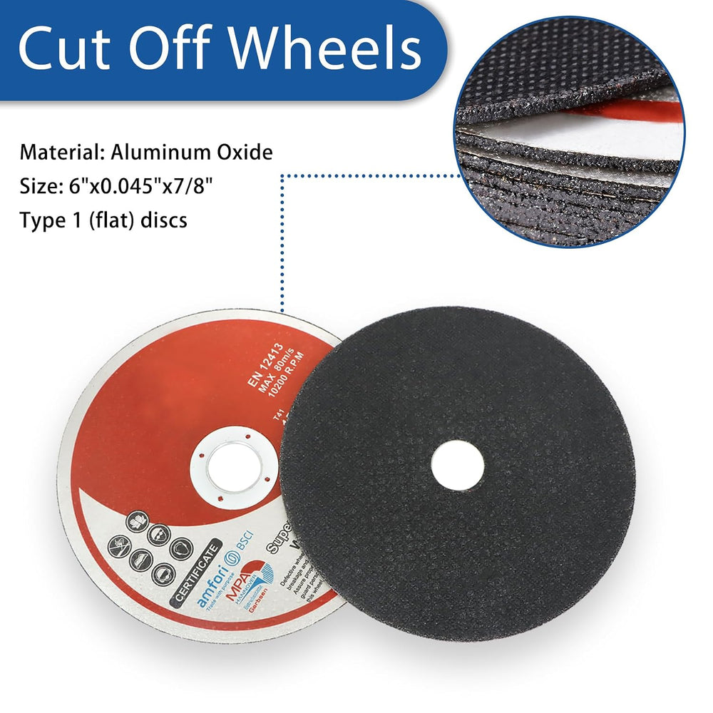 WFLNHB 50 Pack 6 Inch Cut Off Wheels for Metal and Stainless Steel Cutting Di...