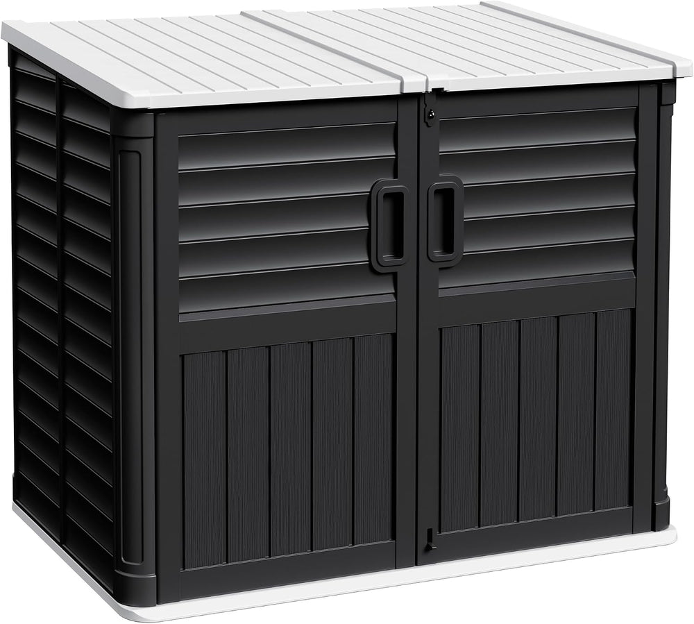 Devoko Outdoor Storage Shed, 34 Cu Ft Outdoor Storage Cabinet Without Shelf, ...