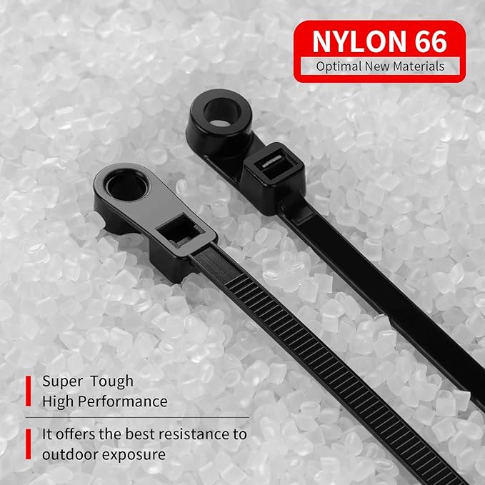1000 PCS 10 inch Black Zip Ties