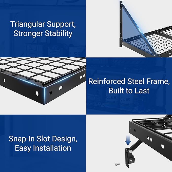 FLEXIMOUNTS 2-Pack 2x4ft Garage Wall Shelving