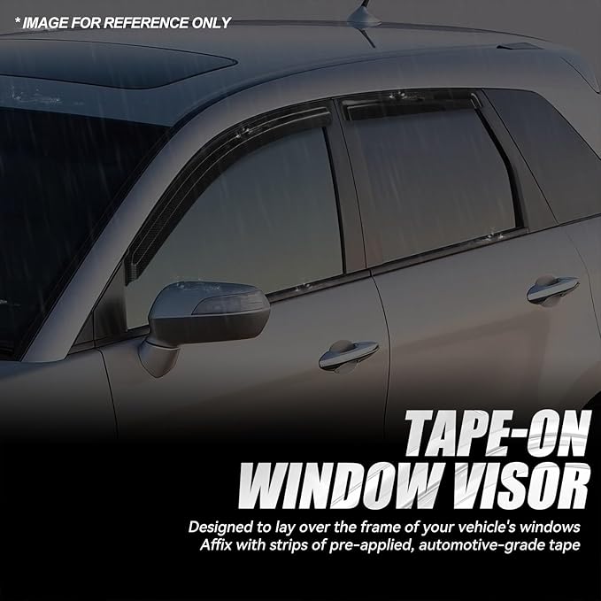 Auto Dynasty 4Pcs Carbon Fiber Pattern Window Visors Compatible