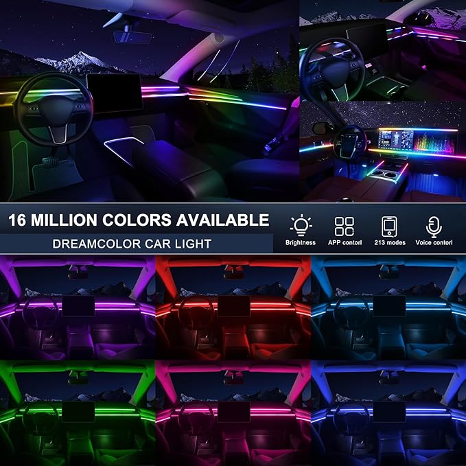 Dreamcolor Acrylic Interior Car LED Strip Light