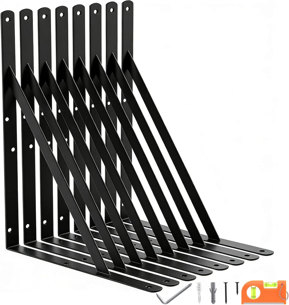 8-Pack 18 Inch Heavy Duty Shelf Brackets, Large Floating Shelf Bracket
