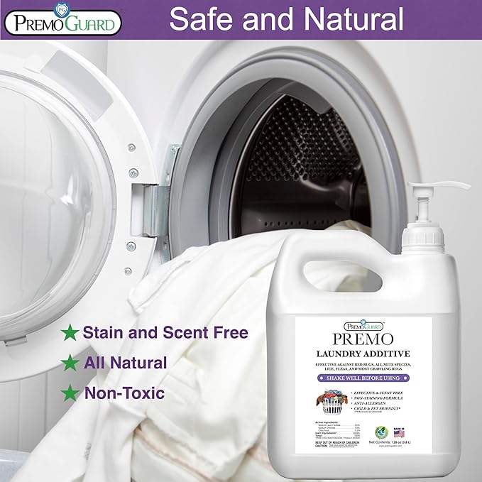 Premo Guard Bed Bug, Mite & Lice Laundry Detergent Additive 128 oz – Chil...