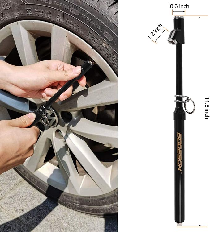 GODESON Dual Head Tire Pressure Gauge, Heavy Duty Pencil Tire Gauge Range (Pa...