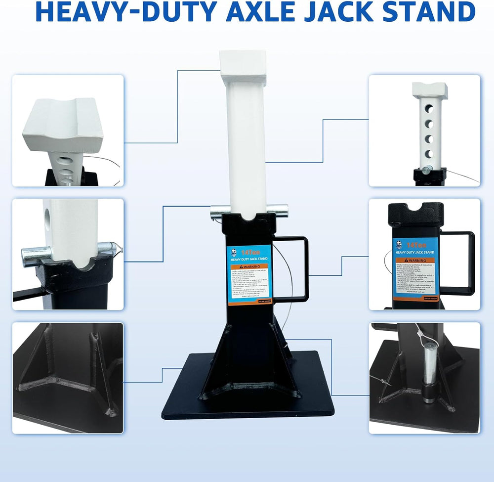 HKTE 14 Ton Jack Stands 28000 lbs Heavy Duty Car Jack Stands Adjustable 12