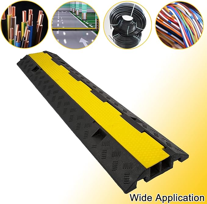 CXRCY Cable Ramp 4 Pack 2 Channel 11000lbs axle Capacity Floor Cable Cord