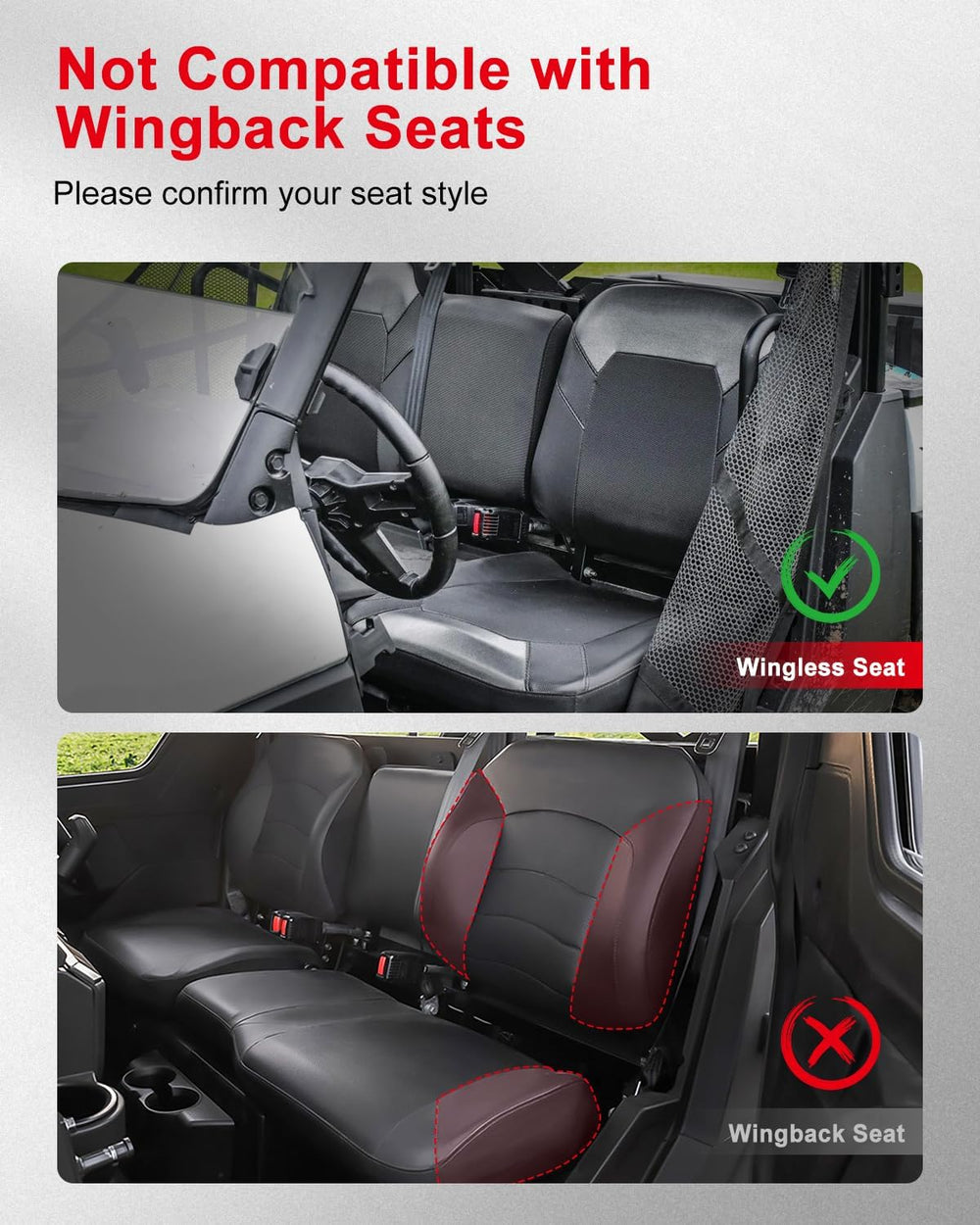 UTV Seat Covers Compatible with Polaris Ranger Crew 1000 Premium 2020–2025 an...