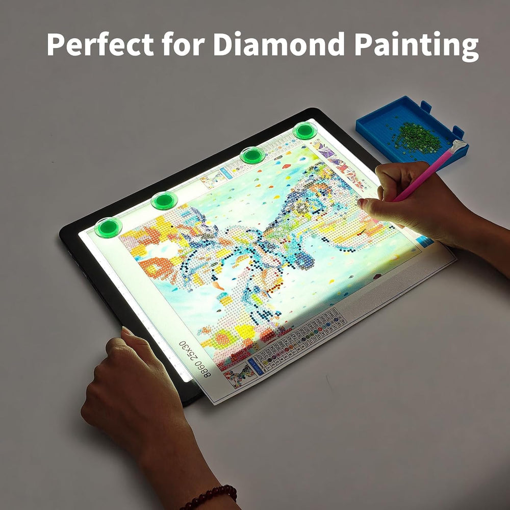 TOHETO Rechargeable A4 Light Pad with Carry Bag for Diamond Painting, Ultra B...