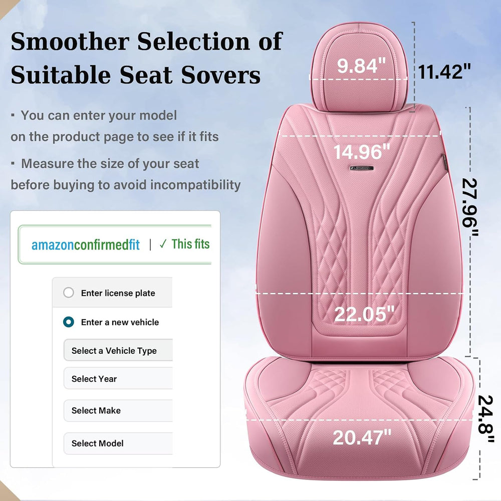 Coverado Car Seat Covers Full Set, Automotive Front and Rear Seat Covers with...