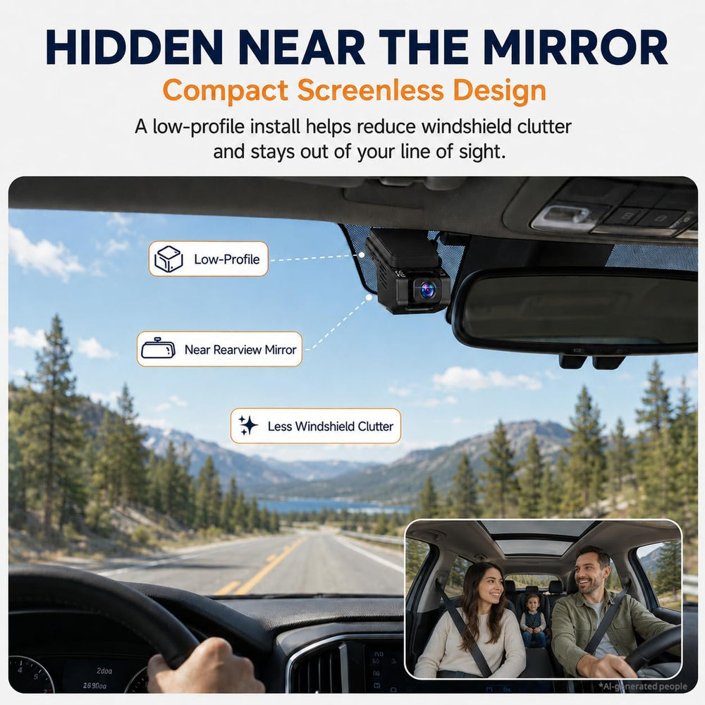 Dash Cam Front and Inside, 2.5K+ 1080P Cabin Camera for Cars with 32GB Card