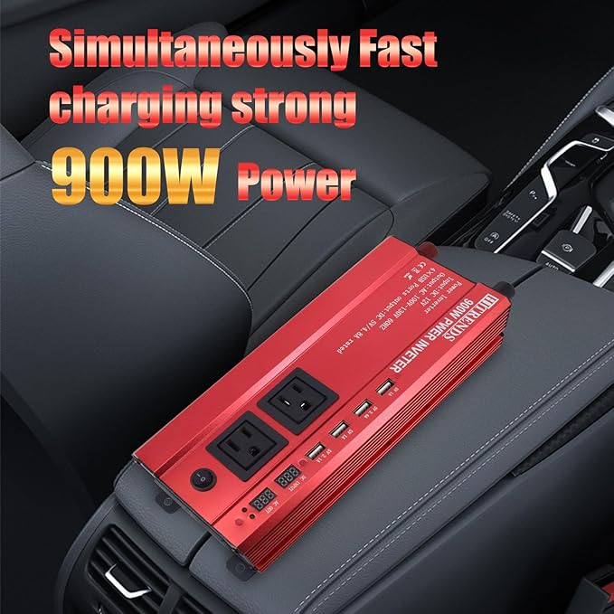 HITRENDS 900W Car Power Inverter 12V to 110V, DC to AC Converter