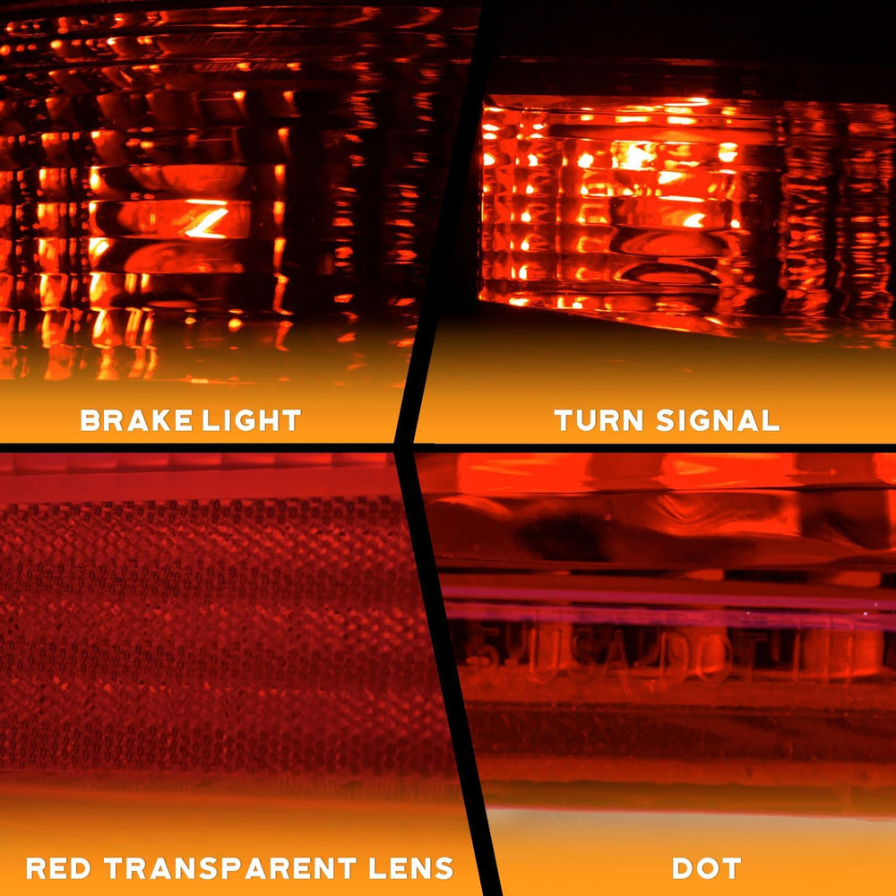 WEELMOTO Rear Brake Tail Light Assembly for 2005 Honda Accord only Left +Driv...