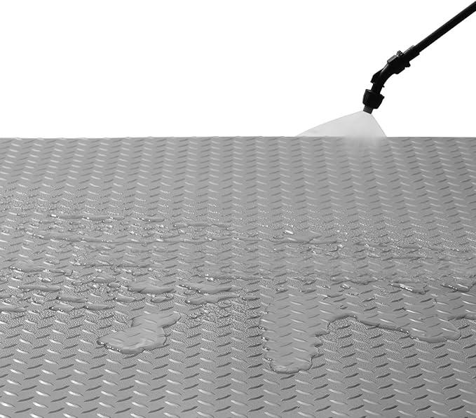 VEVOR Garage Floor Mat, 19 x 4.9 FT PVC Garage Flooring Roll, Non-Slip Diamond
