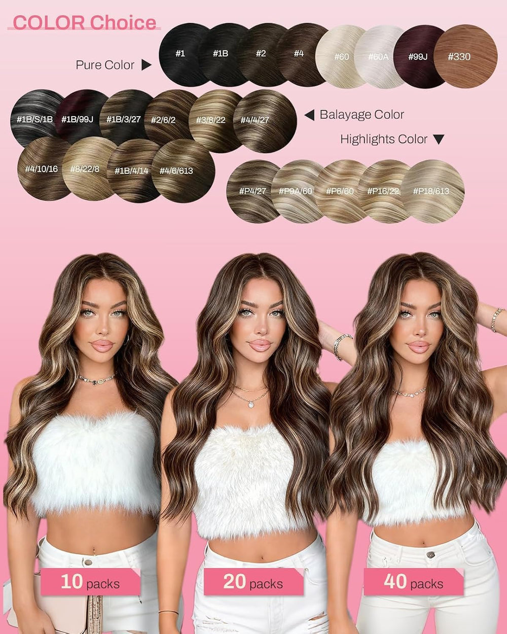 Moresoo Bleach Blonde Invisible Tape Hair Extensions, 24 Inch, 20Pcs, 50g