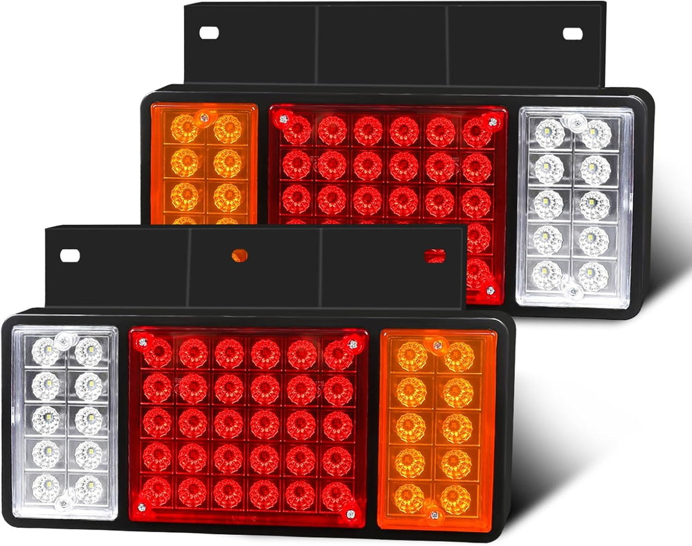 2PCS Trailer Tail Light Kit 50 LED Truck Running Brake Turn Signals Reverse L...