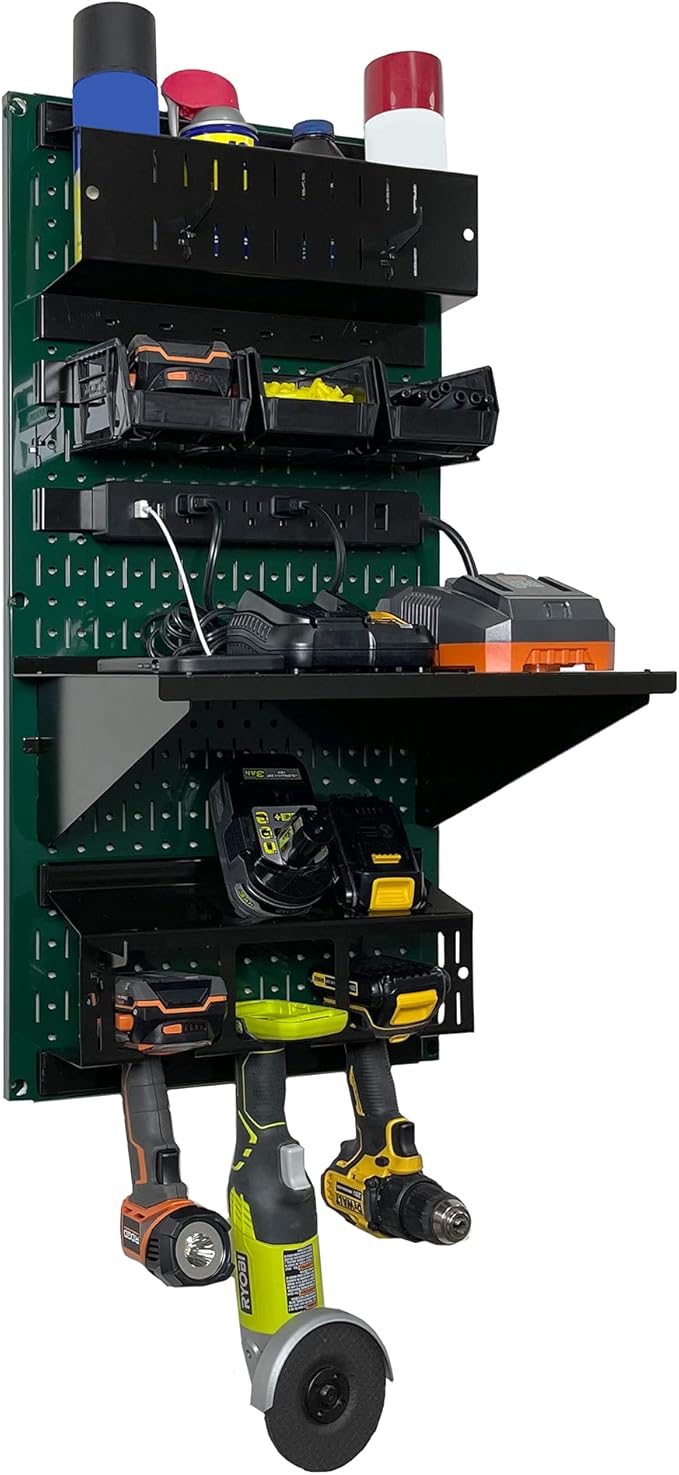 Wall Control Power Tool Storage Organizer Kit Cordless Drill Holder Charging