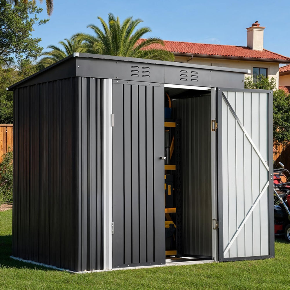 Bealife 6' x 4' Outdoor Storage Shed Clearance, Metal Outdoor Storage...