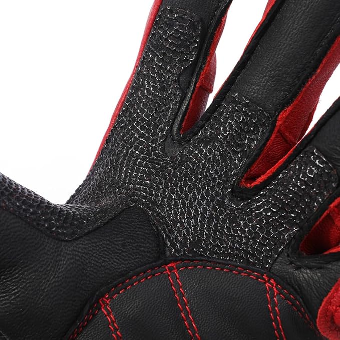 Harssidanzar Leather Motorcycle Gloves