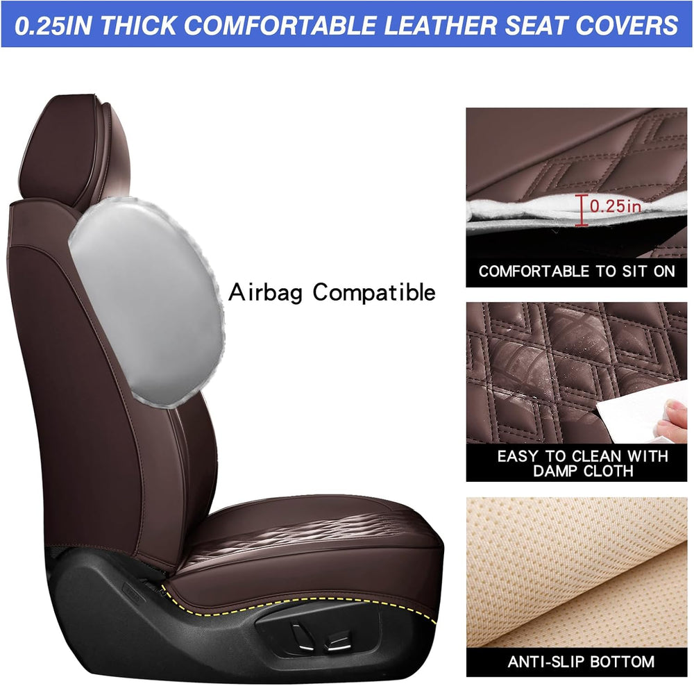 Car Seat Covers Full Set,Faux Leather Seat Covers for Cars, Car Seat Protecto...