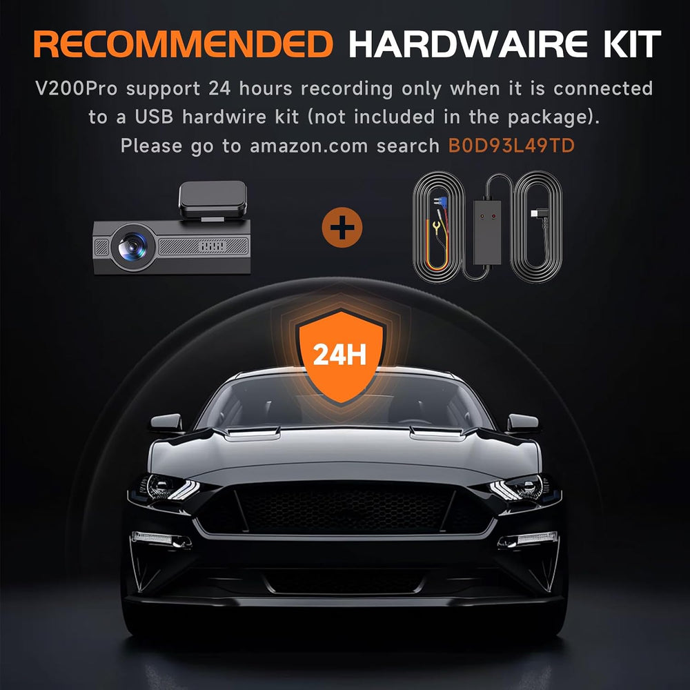 Veement V200Pro 2.5K WiFi Dash Cam with 1.47-Inch IPS Screen
