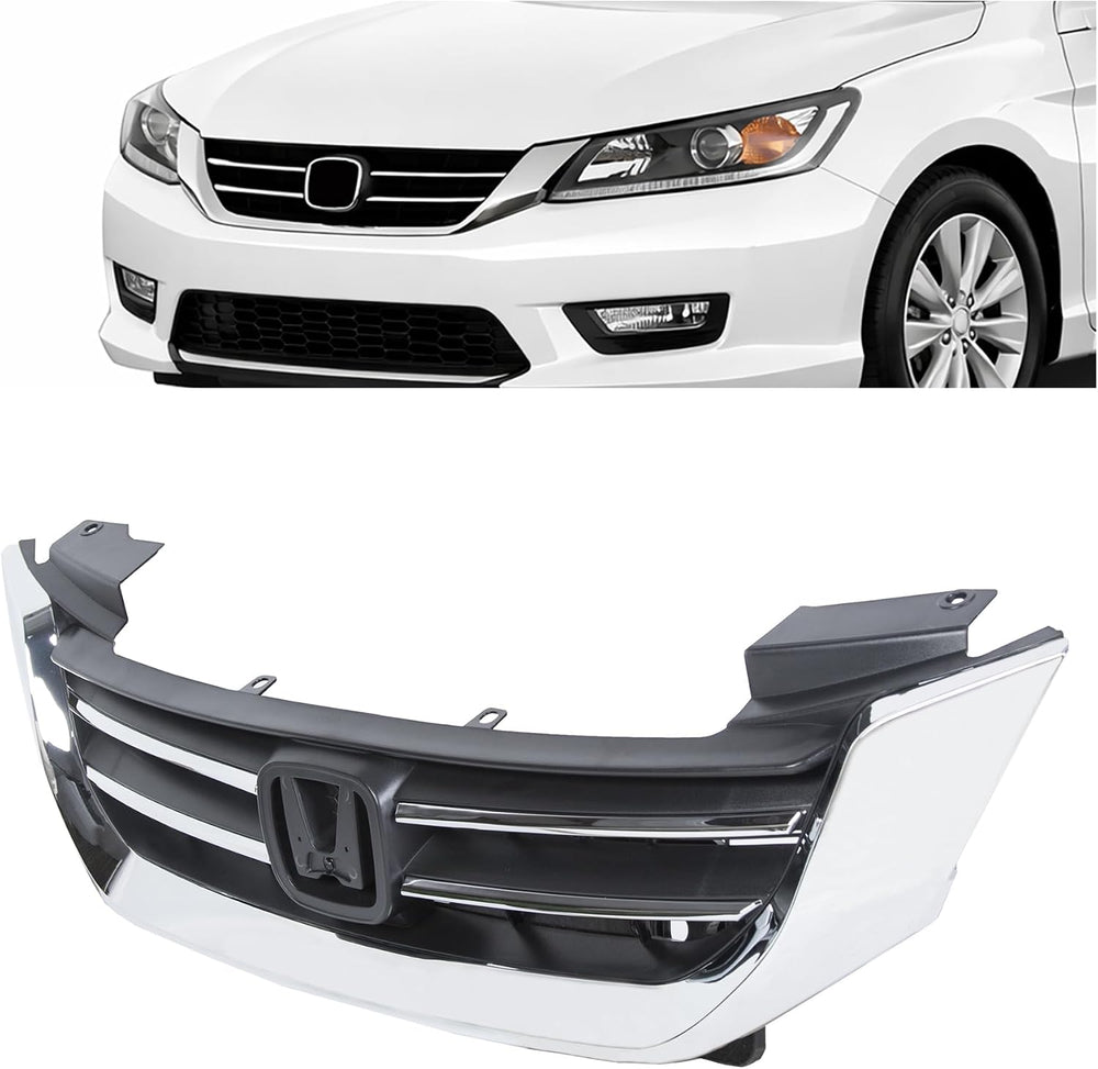 ALMULOO Front Bumper Grill Compatible with 2013-2015 Honda Accord 4Door Sedan...