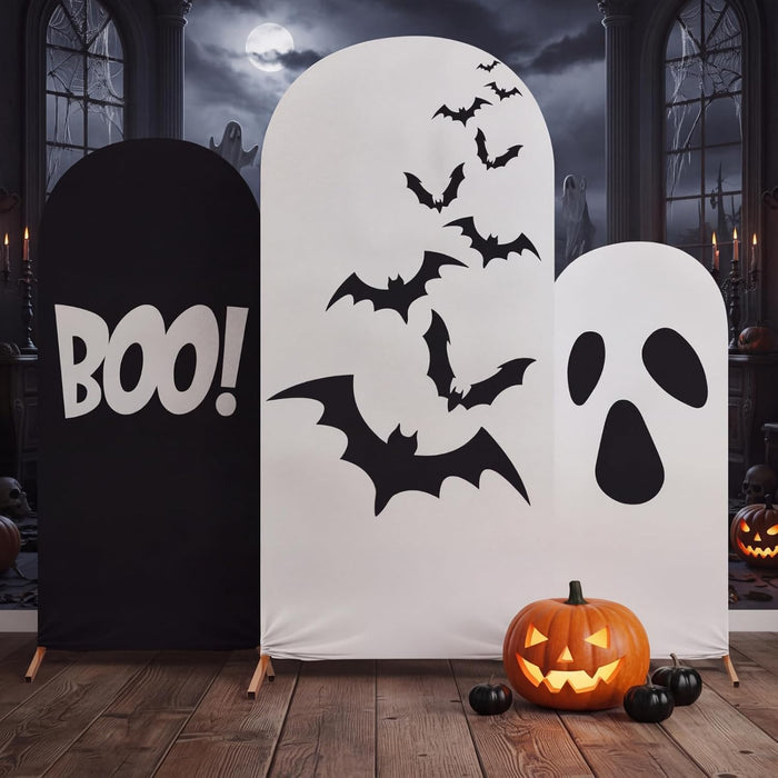 3 Pack Halloween Arch Backdrop Covers Grimace Stretch 4 5 6ft