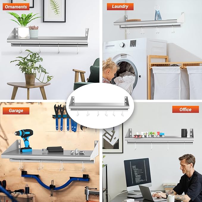 Skyflame 12" x 36" Wall Shelf