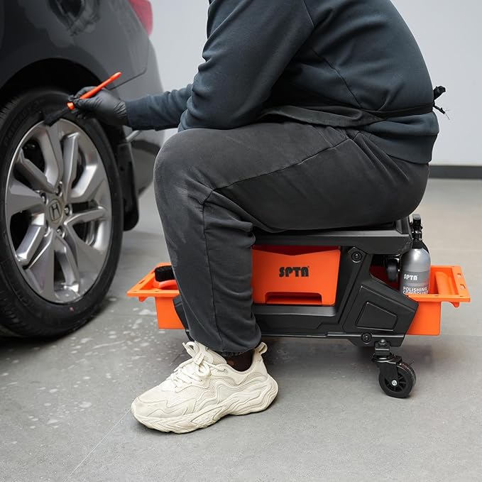 SPTA Automotive Mobile Rolling Mechanics Stool