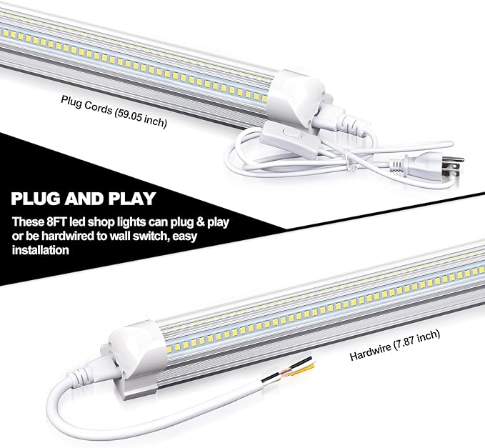 LED Shop Lights - 4FT 50W LED Light Fixture (10 Pack)