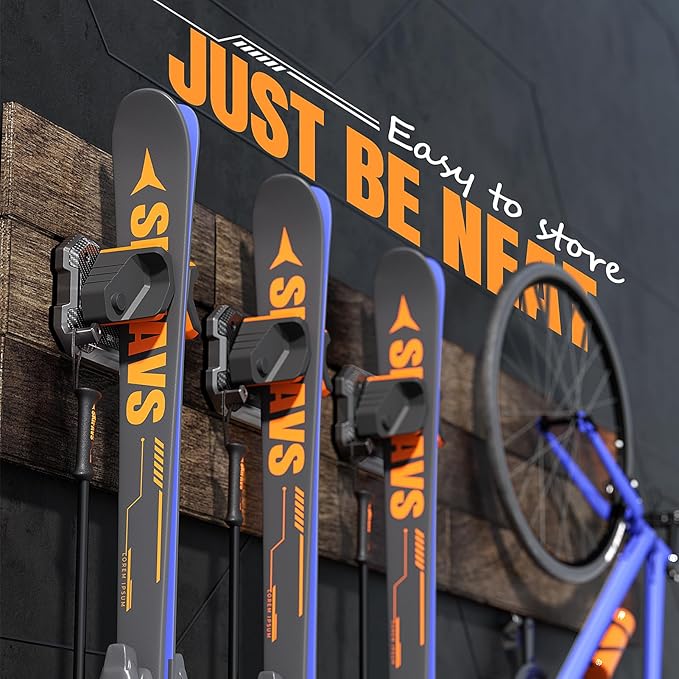 Ski & Snowboard Wall Rack for Garage