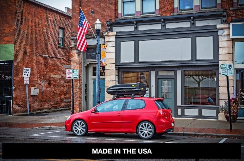 18 Cubic ft. Rooftop Cargo Carrier, Heavy-Duty Weatherproof Lockable Hard She...