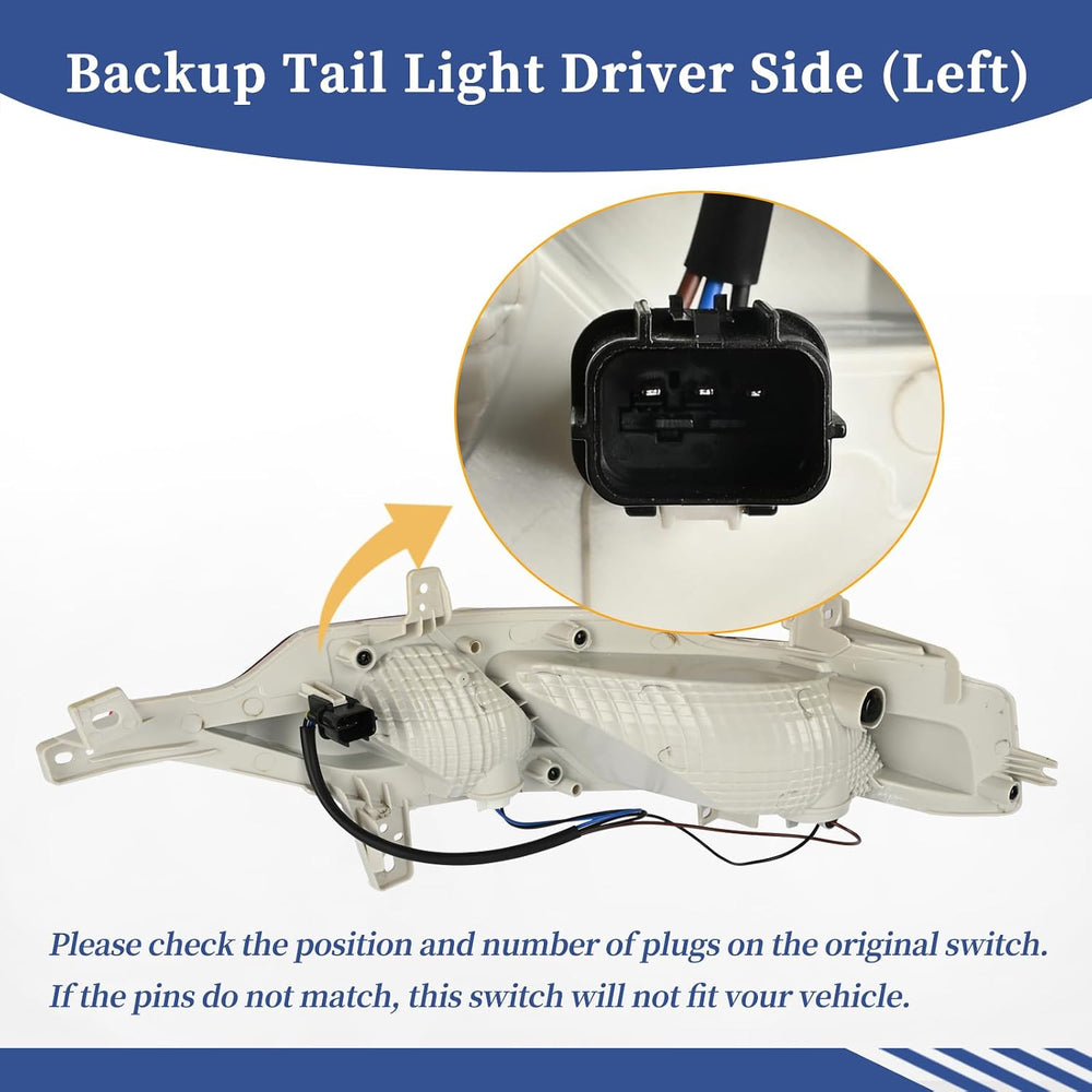 Back Up Tail Light Driver Side Compatible with Hyundai Tucson 2022 2023 2024 ...