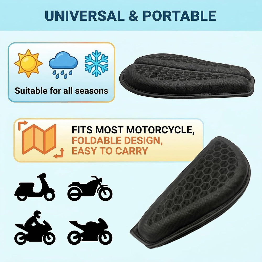 Motorcycle Seat Cushion 3D Honeycomb Motorcycle Gel Seat Cushion Petal Shape ...