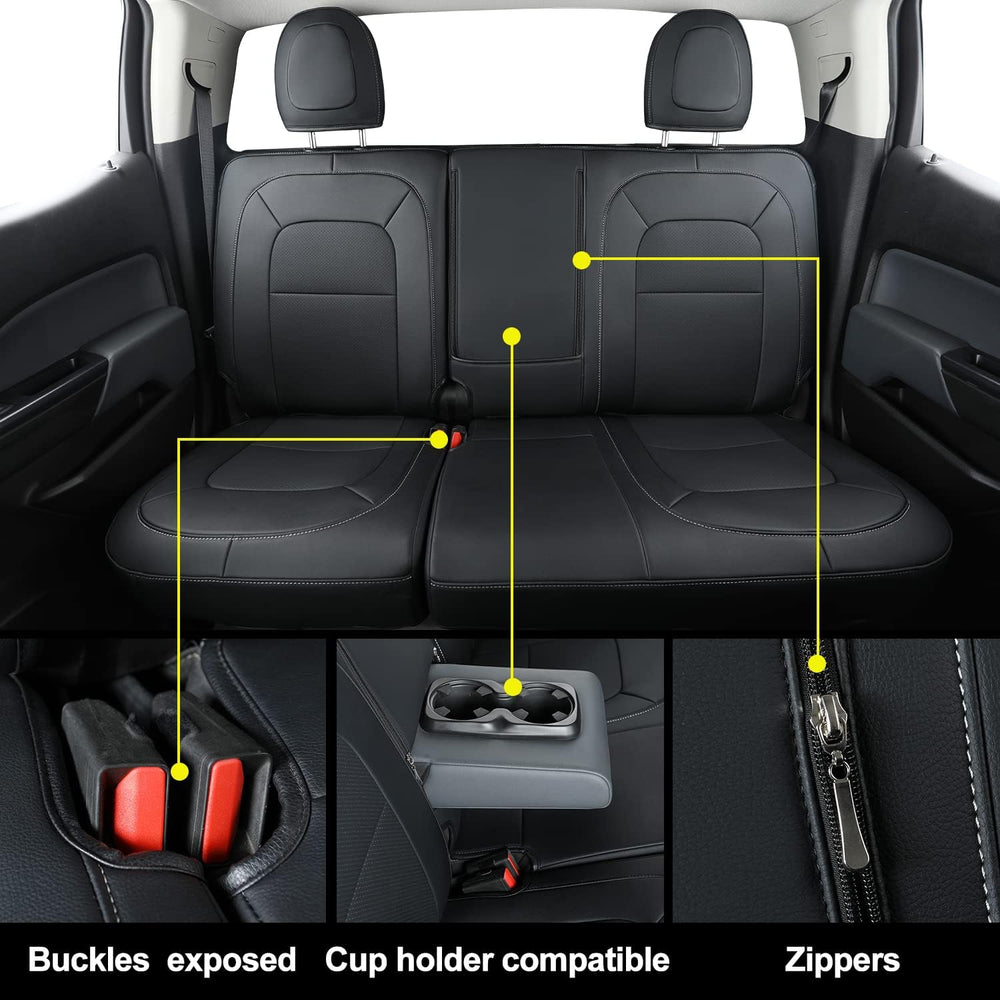 LUCKYMAN CLUB Chevy Colorado Seat Covers, fit for 2015-2022 Colorado Crew Cab...