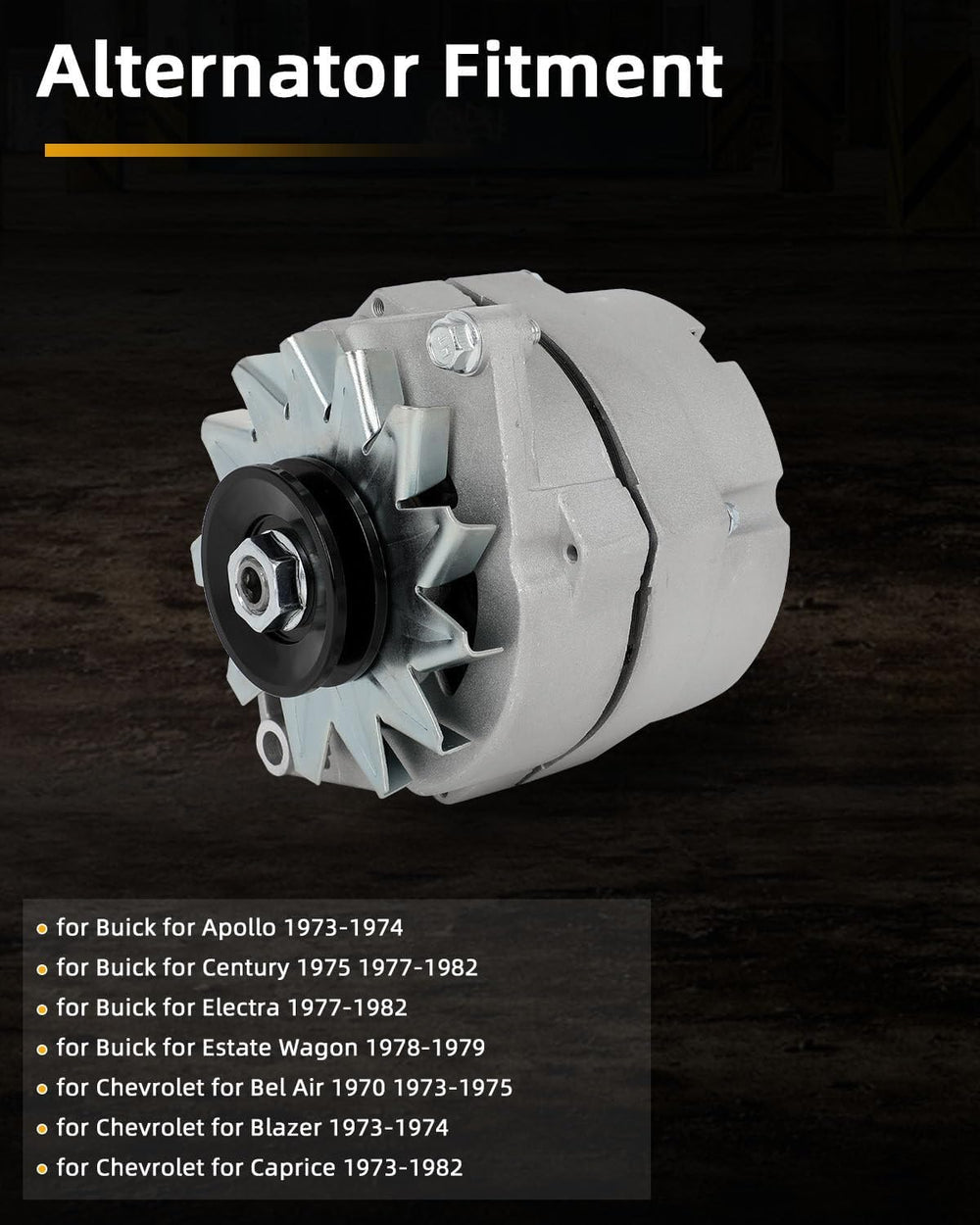 OCPTY Alternator for Buick for Apollo 1973-1974,for Century 1975 1977-1982