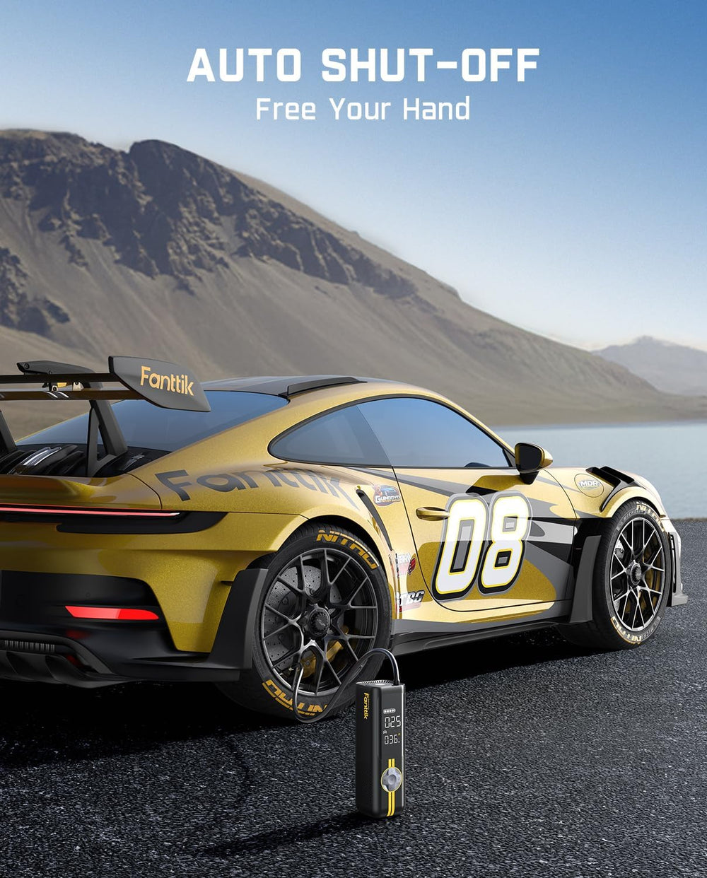 Fanttik X8 APEX Tire Inflator Portable Air Compressor, 1 Min Fast Inflation