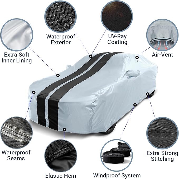 iCarCover Custom Car Cover for Chevy SS Waterproof All Weather Rain Snow UV Sun