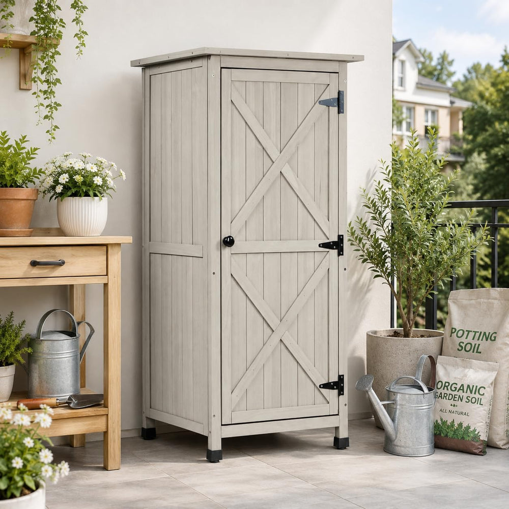4x2 FT Wooden Outdoor Storage Cabinet