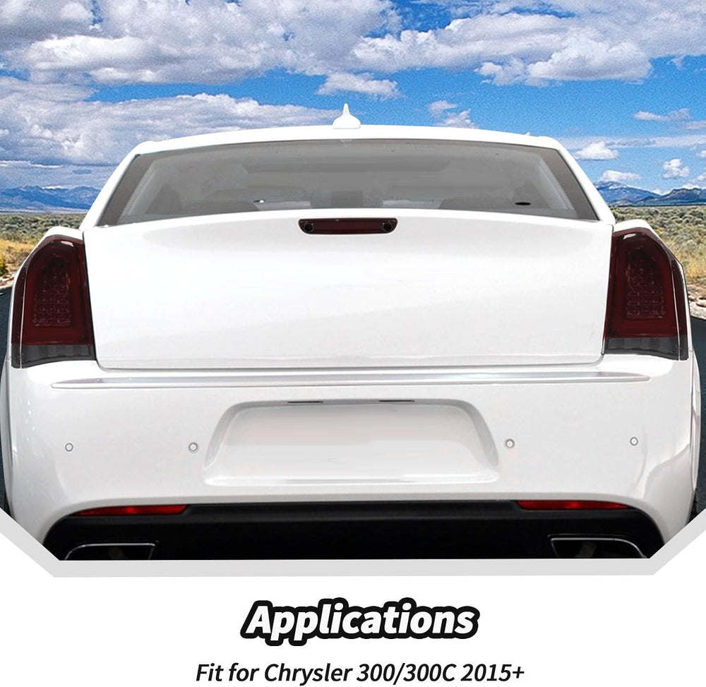 JeCar Smoked Tail Light Cover 3rd Third Brake Light Cover Trim Guards for 201...