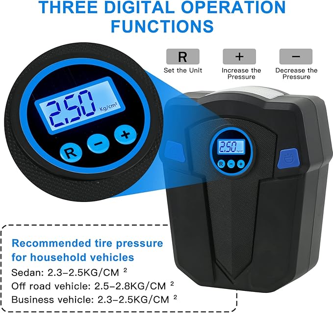 Tire Repair Kit, Tire Inflator Portable Air Compressor, Heavy Duty Flat Tire