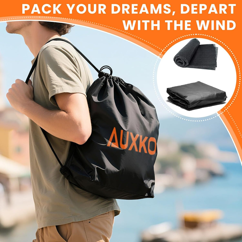 AUXKO 22 Cubic Ft Waterproof Rooftop Cargo Carrier Bag for All Vehicles with/...