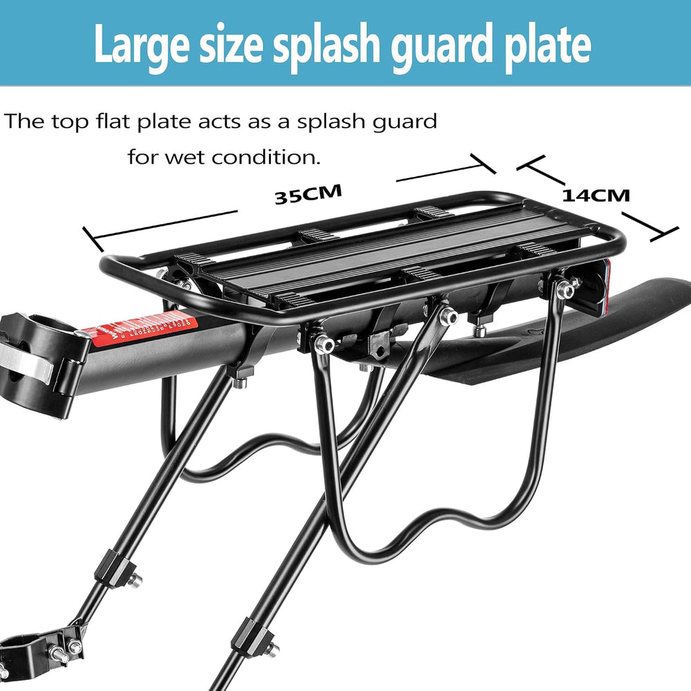 Rear Bike Rack,Bike Cargo Rack w/Fender & Large Size Reflective,Quick Rel...