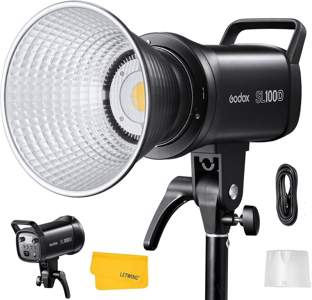 Godox SL100D LED Video Light,100W TLCI≥97 CRI≥96,5600K Continuous Lighting, 8...