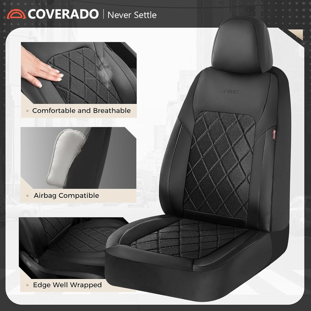 Coverado Car Seat Covers, Seat Covers Full Set, 5 Seats Automotive Seat Cover...
